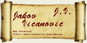 Jakov Vicanović vizit kartica